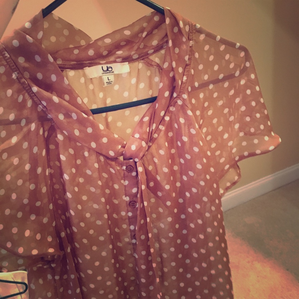 YA Los Angeles poka-dot bow top 🎀